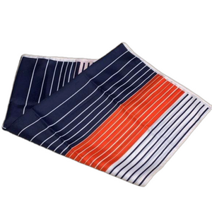 Vintage striped square scarf